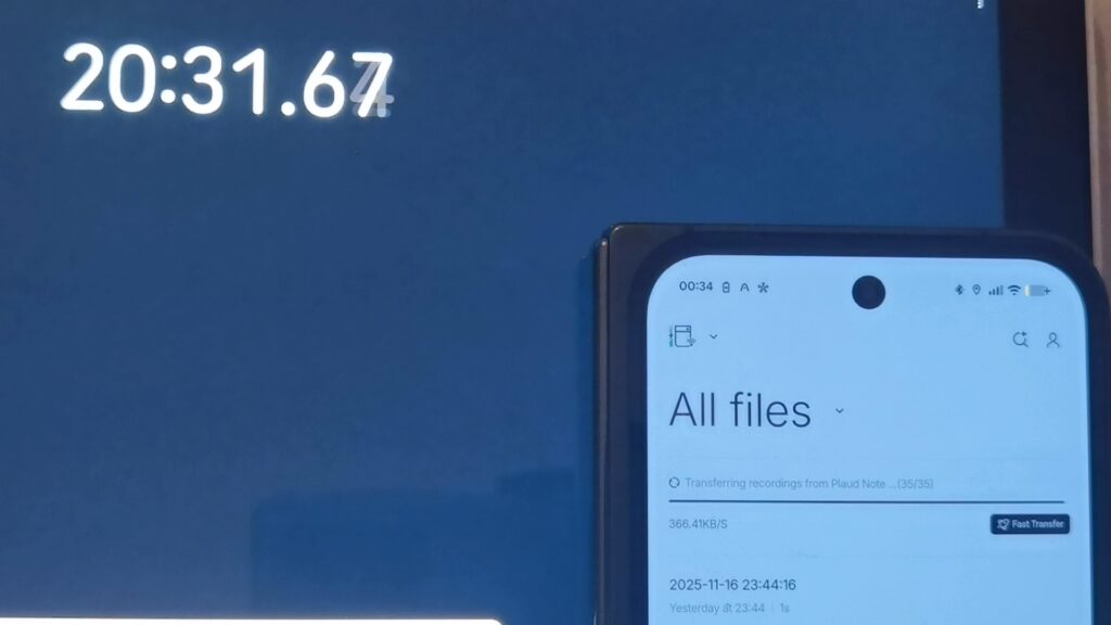 fast transfert of 28h of recording from the hidden voice recorder